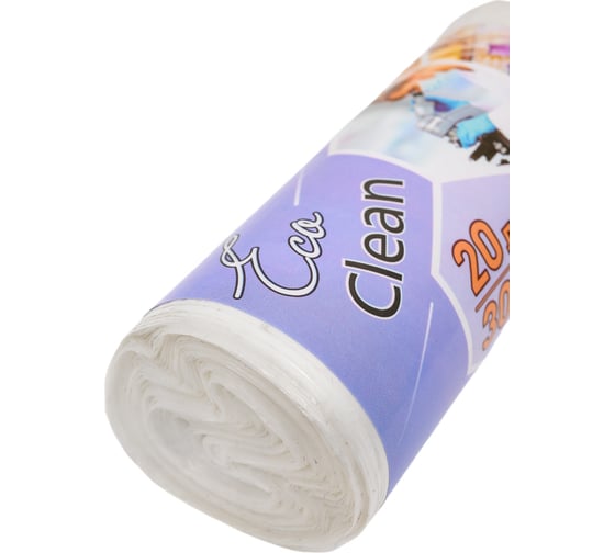 Мешки для мусора белые Ecoclean (30 шт; 20 л; 42х50 см; 6 мкм; ПНД) Концепция Быта 3286