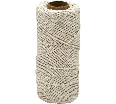 Нить хлопковая крученая truEnergy диаметр 1,5 мм, бобина 100 м 12621