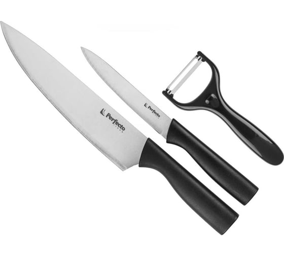 Набор ножей PERFECTO LINEA 3 шт., нож кухонный 31.5 см, нож кухонный 22.5 см, нож для овощей 14.5 см, Handy, 21-162301