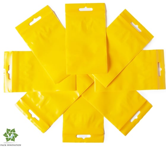 Пакет PACK INNOVATION Zip-Lock 8x12 см 60 мкм подвес желтый 5000 шт IP0C081260-5К