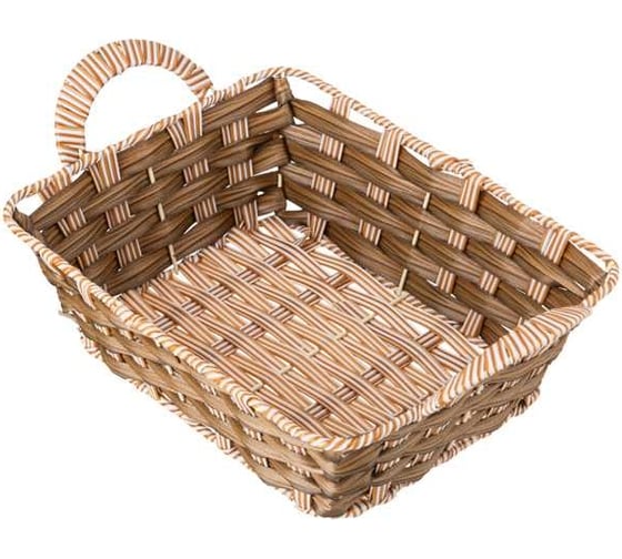 Корзинка с ручками Lefard коллекция "натурель" светлое плетение 25x20x8/12 см 109-301