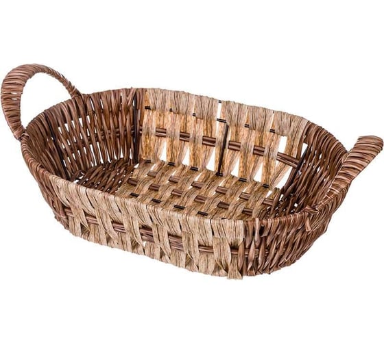 Корзинка с ручками Lefard коллекция "натурель" 28x20x6/9 см (кор=100 шт.) 109-233 1