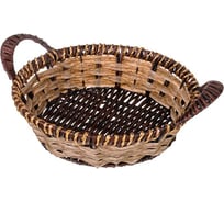 Корзинка с ручками Lefard коллекция "натурель" золотой кант 25x6/9 см (кор=100 шт.) 109-232