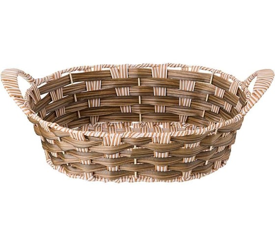 Корзинка с ручками Lefard коллекция "натурель" светлое плетение 26x21x8/12 см 109-302 1