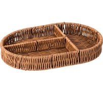 Корзинка-менажница Lefard коллекция "натурель" 3 секции 30x20x4,5 см 109-307