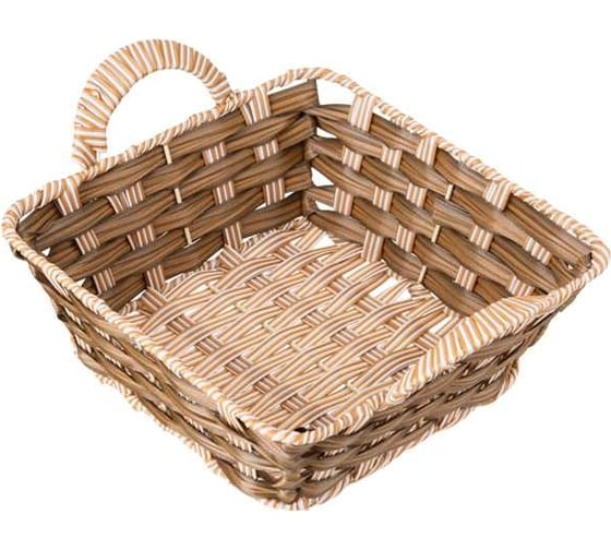 Корзинка с ручками Lefard коллекция "натурель" светлое плетение 22x22x8/11 см 109-304