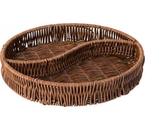 Корзинка-менажница Lefard коллекция "натурель" 2 секции 25x4,5 см 109-305