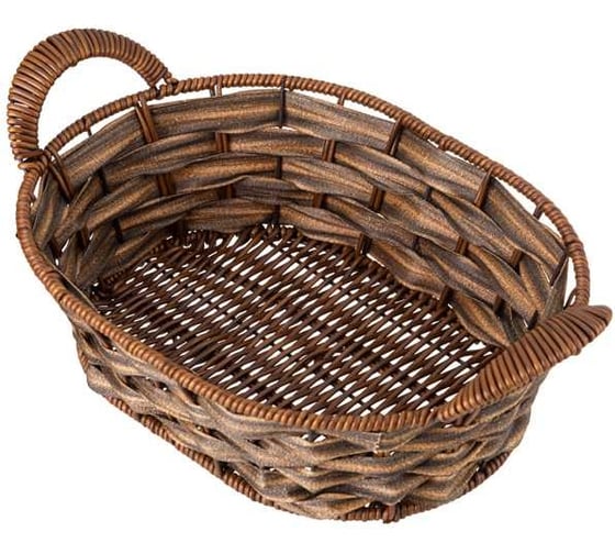 Корзинка с ручками Lefard коллекция "натурель" темное плетение 26x21x8/11 см 109-294