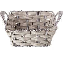 Корзинка с ручками Lefard коллекция "натурель" светлое плетение 23x23x10/14 см 109-298
