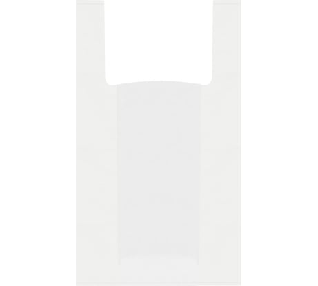 Пакет-майка OfficeClean ПНД, 28+14х50 см, 12 мкм, белый 317610