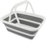 Ведро-таз складной силиконовый с ручкой ESTARES ES-BS-QFnew-10l-39x28x16/6-white/gray УУО00004543 1