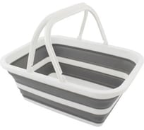 Таз складной силиконовый ES-BS-QFnew-27l-55x40x22/5-white/gray ESTARES УУО00004884