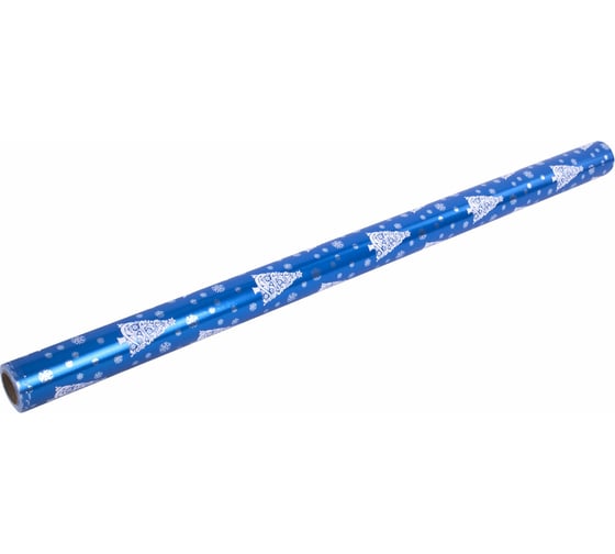 Упаковочная бумага Золотая сказка с эффектами, Big Size, новогодняя, Blue Winter, 0.7x10 м 591949 1