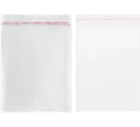 Пакет ОФИСМАГ Бопп с клеевым клапаном, 100 шт., 20x25+4 см, толщина 30 мкм, с усиленным швом 608600