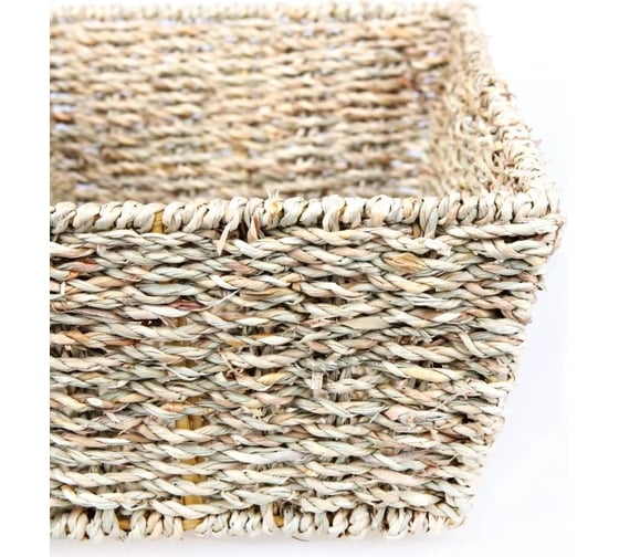 Корзинка прямоугольная Walmer PLAIT 30x18x10 см джут W30233018