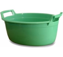 Таз ООО КАМЕНСКХИМВОЛОКНО овальный Волна 20 л зеленый 37390 37390-8