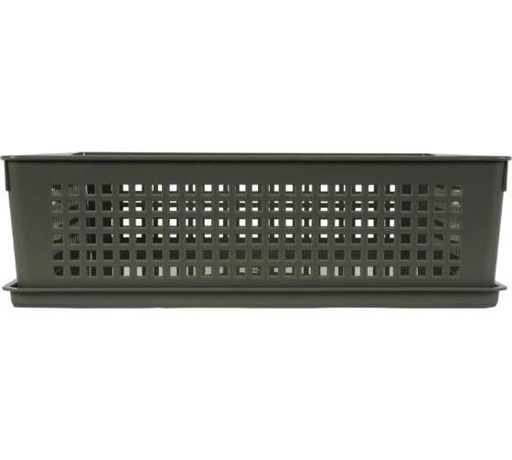 Лоток Полимербыт 310x310x90 мм коричневый с крышкой 7.3 л 434640300