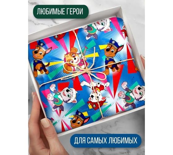 Упаковочная бумага ND Play Щенячий патруль 5 700x1000 мм, 2 шт. в рулоне 294181