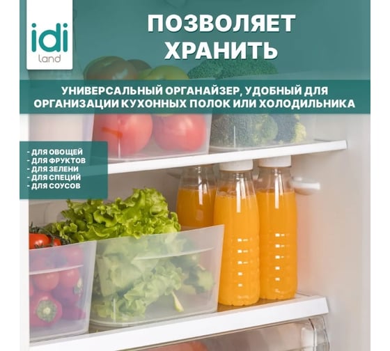 Комплект корзинок универсальных Idiland 1.6 л х 3 шт, 190x140x80 мм бесцветный 241111701/00