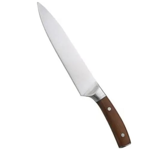 Нож поварской Bergner 20 см, нержавеющая сталь, бук, Wolfsburg BG-39160-BR