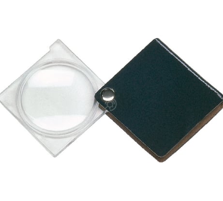 Складная двояковыпуклая лупа Eschenbach economy, 45 мм, 3.5х10.0 дптр, черный, форма квадрат 173053