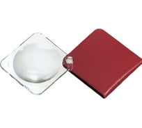 Складная двояковыпуклая лупа Eschenbach 60 мм, 3.5х10.0 дптр, малиновый, форма квадрат 1752160