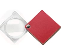 Складная двояковыпуклая лупа Eschenbach economy, 45 мм, 3.5х10.0 дптр, красный, форма квадрат 173013