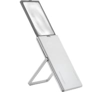 Выдвижная асферичная дифракционная лупа со светодиодной подсветкой Eschenbach 78х50мм, 2.5х6.0дптр, серебро 152211