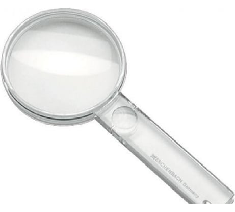 Ручная двояковыпуклая лупа Eschenbach 60 мм, 2.7х6.7 дптр с доп плоско-выпуклой линзой 5.0х 2612607