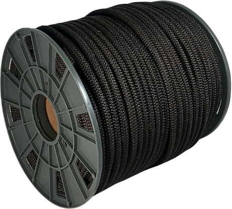 Шнур резиновый ООО Оптхозторг 10 мм 100 м оплетка полипропилен эластичный черный 078101003