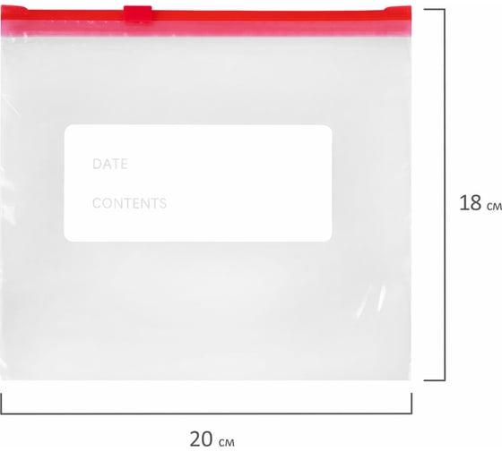 Пакеты для заморозки продуктов, 1 л, Комплект 30 шт., с замком-застежкой (слайдер), LAIMA 608908