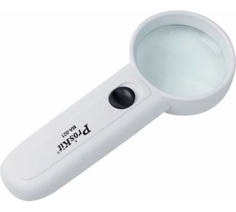 Ручная лупа ProsKit MA-021 3.5х, диаметр 46мм, LED подсветка С00033939