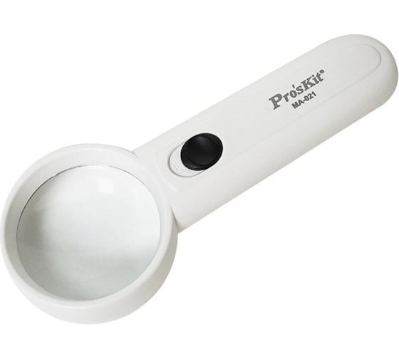 Ручная лупа ProsKit MA-021 3.5х, диаметр 46мм, LED подсветка С00033939