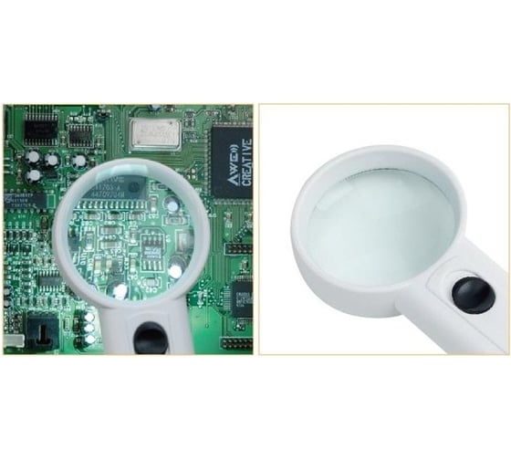 Ручная лупа ProsKit MA-021 3.5х, диаметр 46мм, LED подсветка С00033939