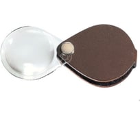 Складная двояковыпуклая лупа Eschenbach 50 мм, 3.5х10.0 дптр, коричневый, форма каплевидная 1740450