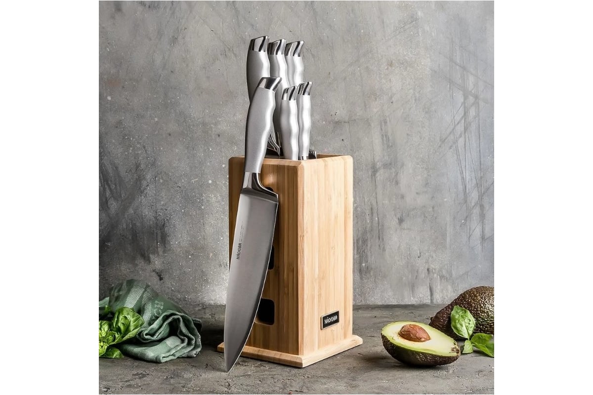 Набор ножей NADOBA MARTA 5 кухонных ножей с подставкой 722816 .