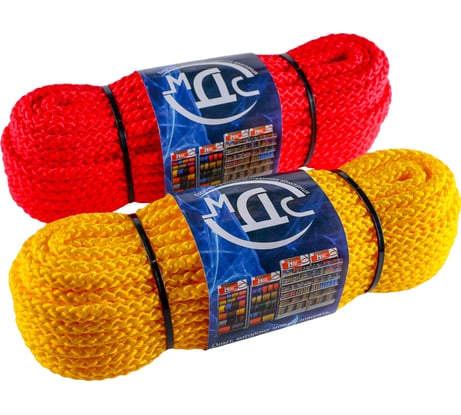 Полипропиленовый шнур ТОРГОВО-ПРОИЗВОДСТВЕННАЯ КОМПАНИЯ МДС плетеный, 8 мм, 8 пр, 20 м 7930050321073