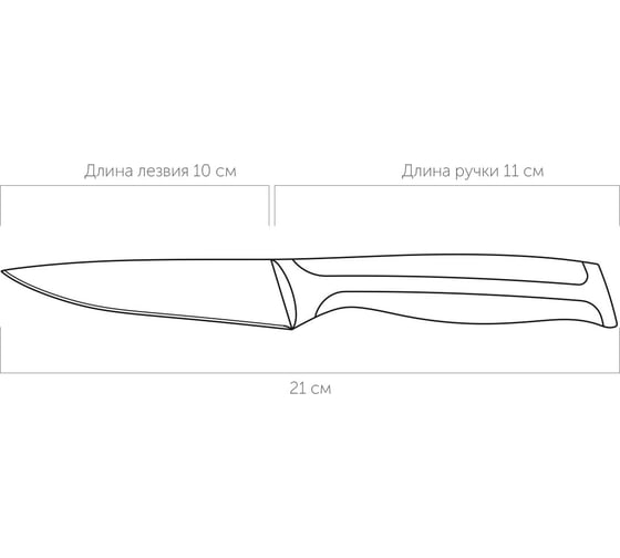 Нож NADOBA URSA для овощей, 10 см, 722614