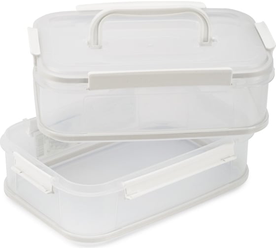 Органайзер SMART белый 2 секции 16.5x23.3x14см HOBBY LIFE HL021389W