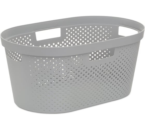 Корзина для глаженого белья CURVER INFINITY светло-серая, 40 л 04755-099-00