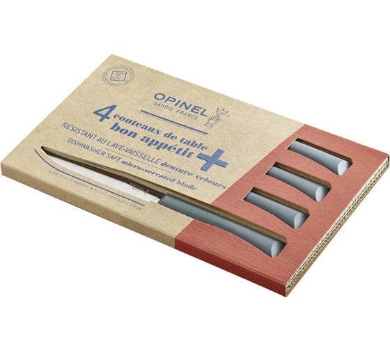 Набор столовых ножей Opinel полимерная ручка, нерж. сталь, кор. антрацит. 001907