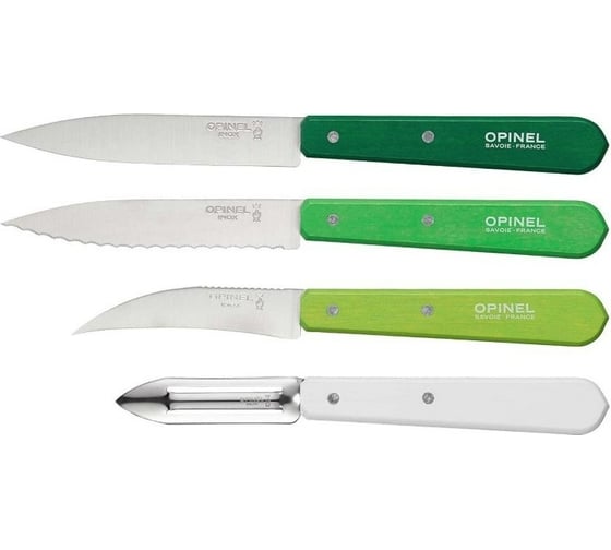 Набор ножей Opinel Les Essentiels Primavera, нержавеющая сталь, 4 шт./уп., 001709