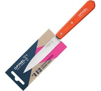 Столовый нож Opinel №112, деревянная рукоять, блистер, нержавеющая сталь, оранжевый, 001916