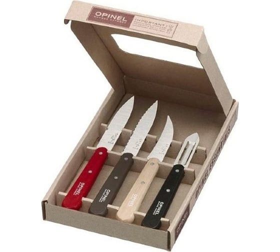 Набор ножей Opinel Les Essentiels Loft, нержавеющая сталь, 4 шт./уп., 001626