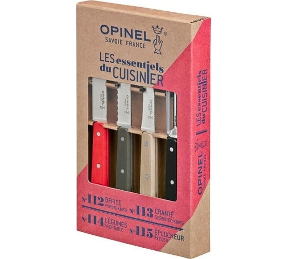 Набор ножей Opinel Les Essentiels Loft, нержавеющая сталь, 4 шт./уп., 001626