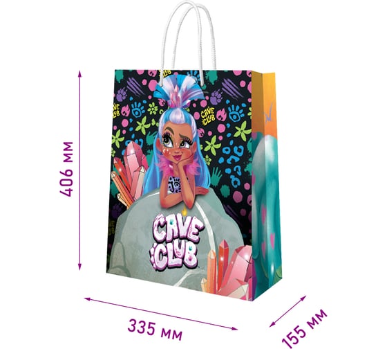 Пакет подарочный большой ND Play Cave Club, 335x406x155 мм 298518