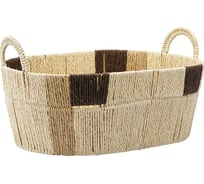 Корзина плетеная овальная Bodhran Chocolate из коллекции Ethnic Tkano размер L TK24-ST_BA0010