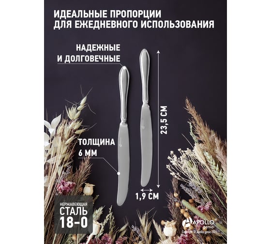 Набор ножей столовых APOLLO genio "Chicago" 2 пр. CHI-32