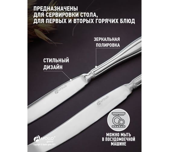 Набор ножей столовых APOLLO genio "Chicago" 2 пр. CHI-32