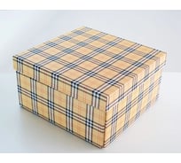 Складная сборная коробка для хранения Cartonnage формат ИКЕА, серия Рафаэль, 31x31x15,5 см, Рафаэль 3, клетка Byrberry RF3.27.14.15.P